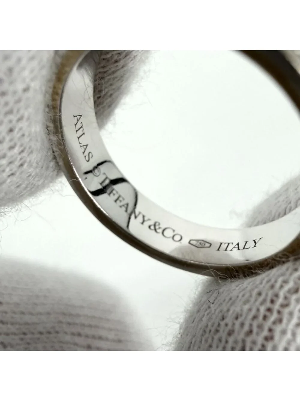 Tiffany & Co Ring Atlas WG 18k White Gold Diamond